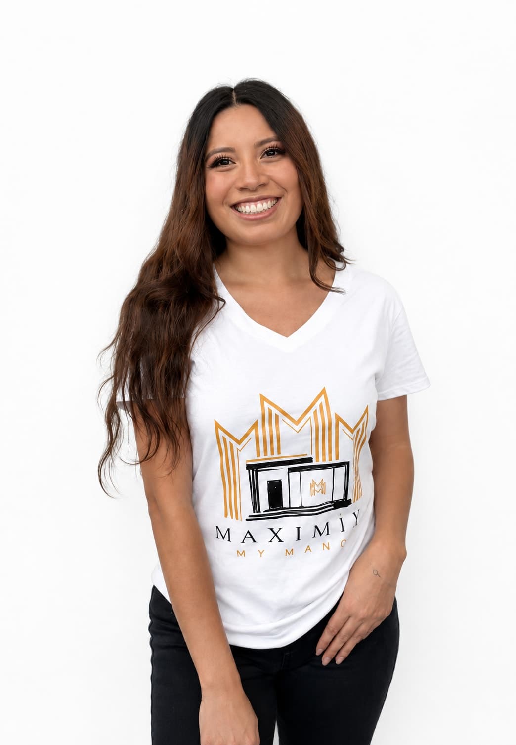 The Manor Edition Signature Womens V Neck Tee